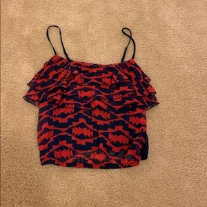 Cute Navy and Red crop top!
